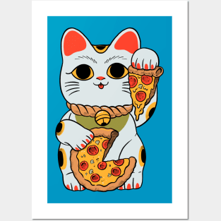 Lucky Pizza Cat Posters and Art